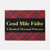 Gaelic Hundred Thousand verwelkomt Stewart Tartan Deurmat (Voorkant)