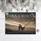 Gaelic Íosa Críost Cross - Kaart met kerstfoto's