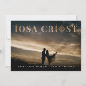 Gaelic Íosa Críost Cross - Kaart met kerstfoto's (Voorkant)