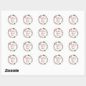 Gaelic Merry kerst Wreath, Nollaig shona duit Ronde Sticker (Vel)