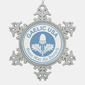 GaelicUSA Snowflake Charm. Tin Sneeuwvlok Ornament