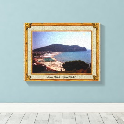 Gaeta Beach  Lijst Canvas Afdruk (Insitu (Houten vloer))