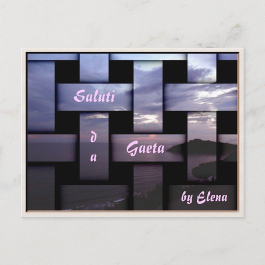 Gaeta Zee Uitzicht Mozaïek Briefkaart (Voorkant)