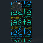 Gaetan Case-Mate iPhone Case<br><div class="desc">Gaetan. Show and wear this popular beautiful male first name designed as colorful wordcloud made of horizontal and vertical cursive hand lettering typography in different sizes and adorable fresh coBijgevolg. Wear your positieve french name or show the world whom you love or is geweldig. Merch with this soft text artwork...</div>