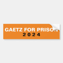 Gaetz voor gevangenisbumpersticker