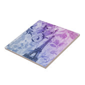 gaffel - paars - franse eiffeltoren tegeltje (Zijkant)