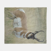Gaffelbok Grote Bok Fleece Deken (Voorkant (Horizontaal))