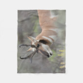 Gaffelbok hert | Grand Tetons Fleece Deken (Voorkant)