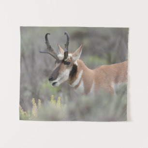 Gaffelbok hert   Grand Tetons Wandkleed