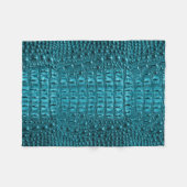 gaffelkruitblauw Alligatorleder Fleece Deken (Voorkant (Horizontaal))