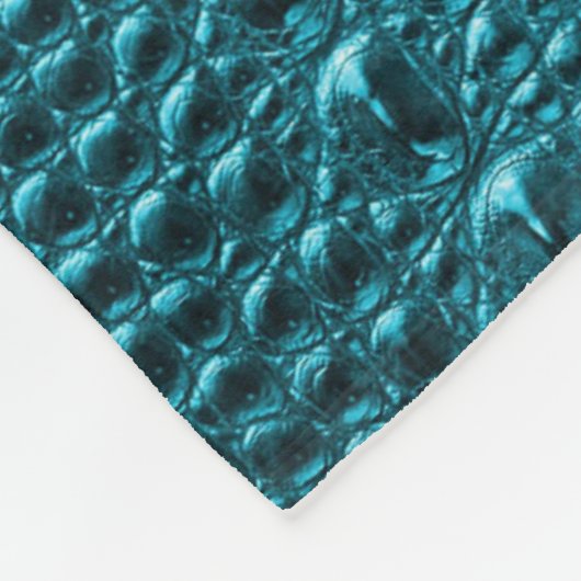 gaffelkruitblauw Alligatorleder Fleece Deken (Hoek)