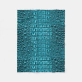 gaffelkruitblauw Alligatorleder Fleece Deken (Voorkant)