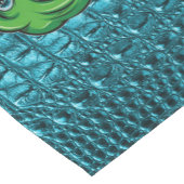 gaffelkruitblauw Alligatorleder Korte Tafelloper (Hoek)