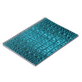 gaffelkruitblauw Alligatorleder Notitieboek (Linkerzijde)