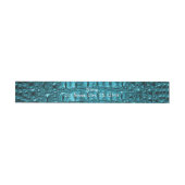 gaffelkruitblauw Alligatorleder Omwikkelbaar Adreslabel (Individueel)