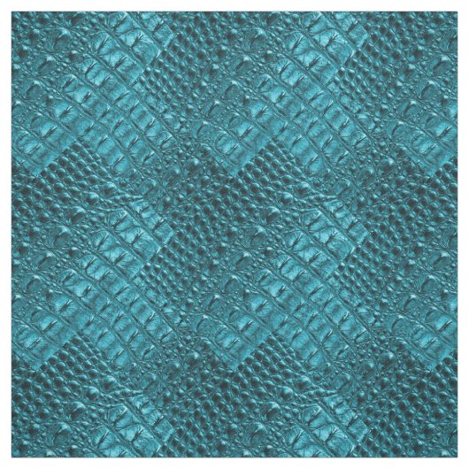 gaffelkruitblauw Alligatorleder Stof (Swatch)