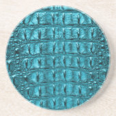 gaffelkruitblauw Alligatorleder Zandsteen Onderzetter (Voorkant)