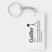 Gaffer Definitie - Film Crew Sleutelhanger (Voorkant)