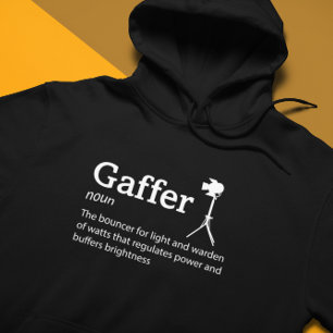 Gaffer Definition Dark Mode - Film Crew Hoodie
