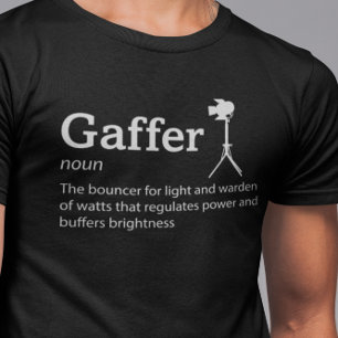 Gaffer Definition Dark Mode - Film Crew T-shirt