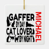Gaffer Loves Cats CUSTOM Keramisch Ornament (Achterkant)