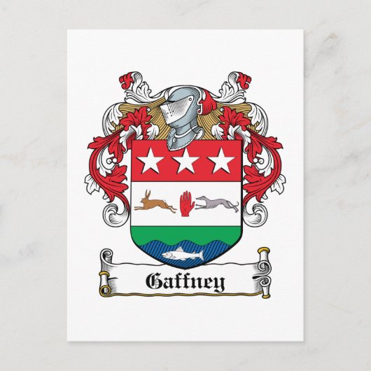 Gaffney Family Crest Briefkaart (Voorkant)