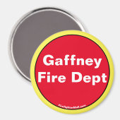 Gaffney Fire Dept magnet (Voorkant / Achterkant)