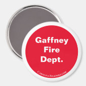 Gaffney Fire Dept. Rood/wit Magneet (Voorkant / Achterkant)
