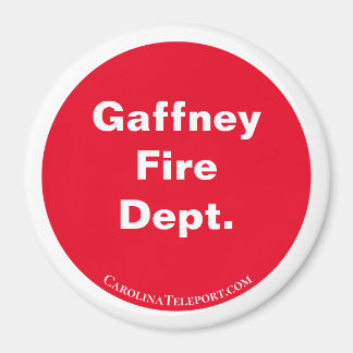 Gaffney Fire Dept. Rood/wit Magneet