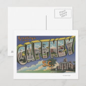 Gaffney, South Carolina - Large Letter Scenes Briefkaart (Voorkant / Achterkant)