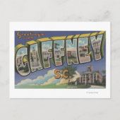 Gaffney, South Carolina - Large Letter Scenes Briefkaart (Voorkant)