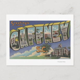 Gaffney, South Carolina - Large Letter Scenes Briefkaart