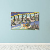 Gaffney, South Carolina - Large Letter Scenes Canvas Afdruk (Insitu (Houten vloer))