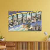 Gaffney, South Carolina - Large Letter Scenes Canvas Afdruk (Insitu (Woonkamer))
