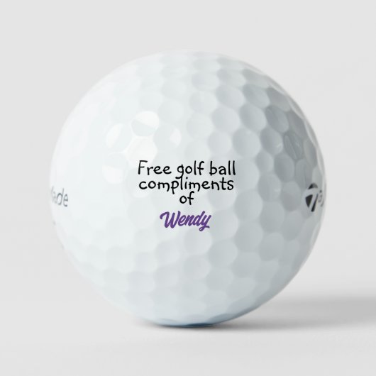 Gag cadeau Golf Ball - GRATIS Golf Ball Golfballen (Voorkant)