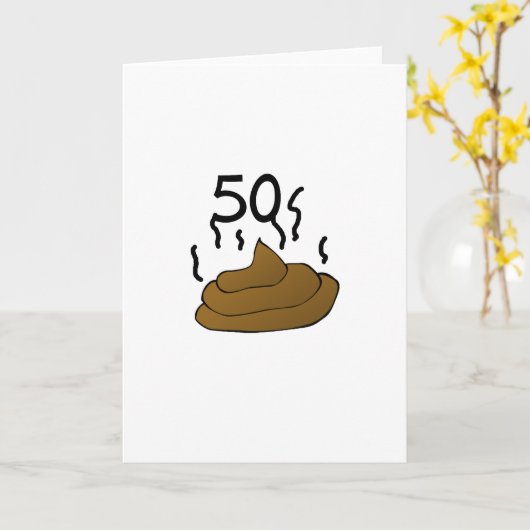 Gag Gift "50ste verjaardag" Kaart (Gele Bloem)