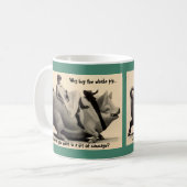 Gag Gift Coffee Mok Medewerker Lady & Old Pig humo (Voorkant links)