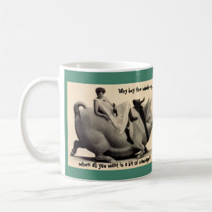 Gag Gift Coffee Mok Medewerker Lady & Old Pig humo