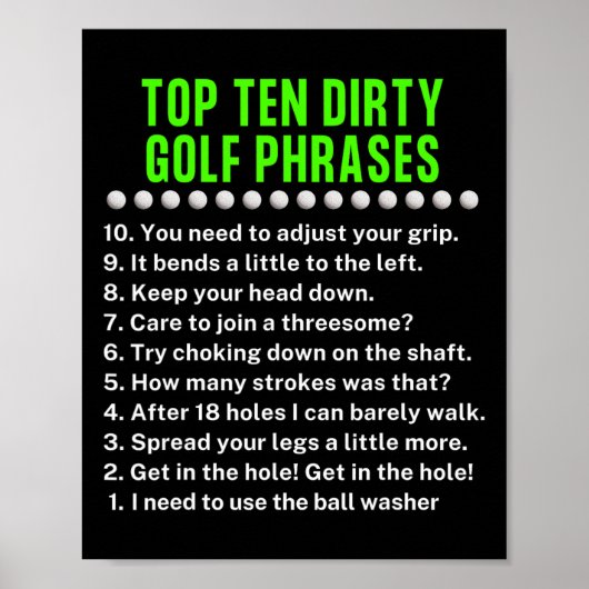 Gag Golf Ideas Golf For Dad Funny Golf For Men  Poster (Voorkant)