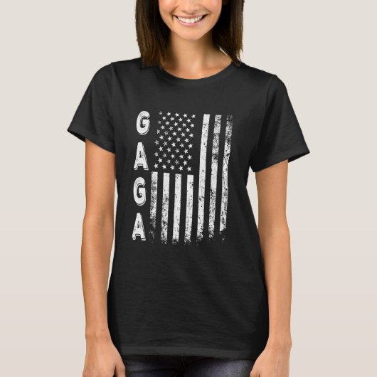 Gaga America Flag Moederdag 4 juli Vrouwen X T-shirt (Voorkant)