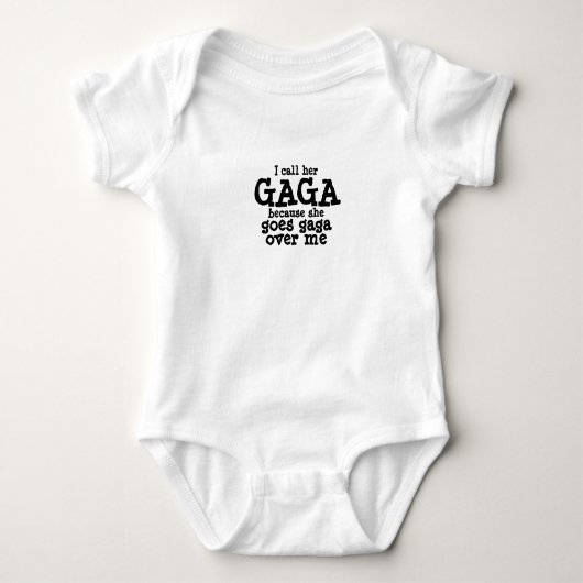 Gaga Baby Newborn Grandma Gift Moederdag Romper (Voorkant)