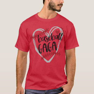 Gaga Baseball Grandma BASMA Baseball Heart Lover T-shirt