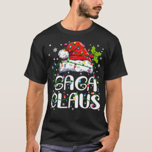 Gaga Claus Kerstmis Licht Pajama Family Matchin T-shirt
