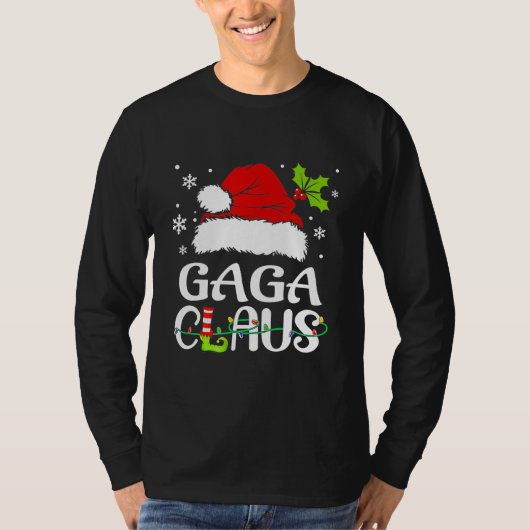 Gaga Claus Shirt Kerstmis Pajama familie komt over (Voorkant)