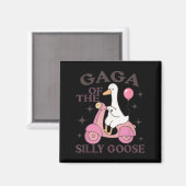 Gaga Goose On The Loose Funny Birthday Matching Fa Magneet (Voorkant / Achterkant)