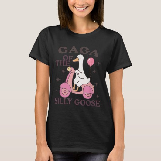 Gaga Goose op de losse grappige verjaardag matchin T-shirt (Voorkant)