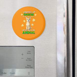 Gaga & Grumps Cheese Animal Funny Oranje Chihuahua Magneet