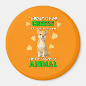 Gaga & Grumps Cheese Animal Funny Oranje Chihuahua Magneet (Voorkant)
