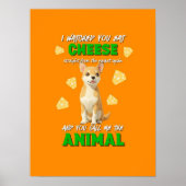 Gaga & Grumps Cheese Animal Funny Oranje Chihuahua Poster (Voorkant)
