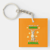 Gaga & Grumps Cheese Animal Funny Oranje Chihuahua Sleutelhanger (voorkant)
